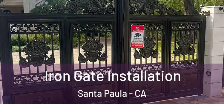 Iron Gate Installation Santa Paula - CA