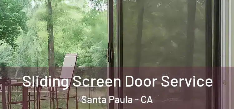 Sliding Screen Door Service Santa Paula - CA
